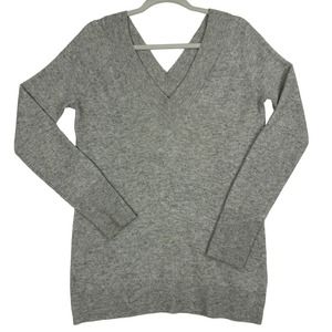 Equipment Femme Gray 100% Cashmere V-Neck Long Sleeves Sweater Size XS